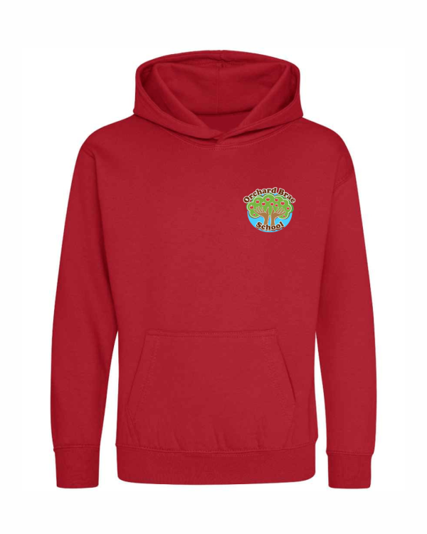 Hoodie (with logo) — Red