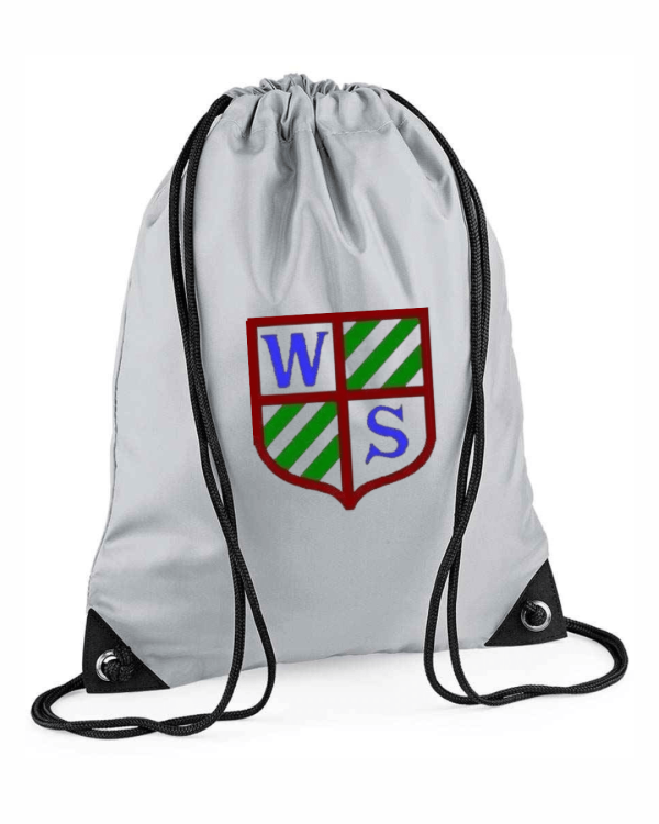 Gym Bag (with logo) — Light Grey